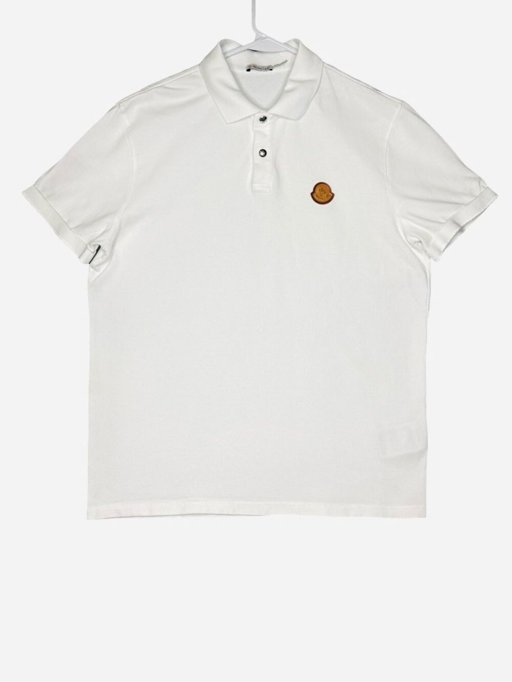 Moncler White Polo Shirt Large